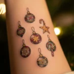22 Charming Christmas Ornament Tattoos That Glow With Style