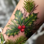 25 Fresh Holly Leaf Tattoos That Feel Naturally Festive