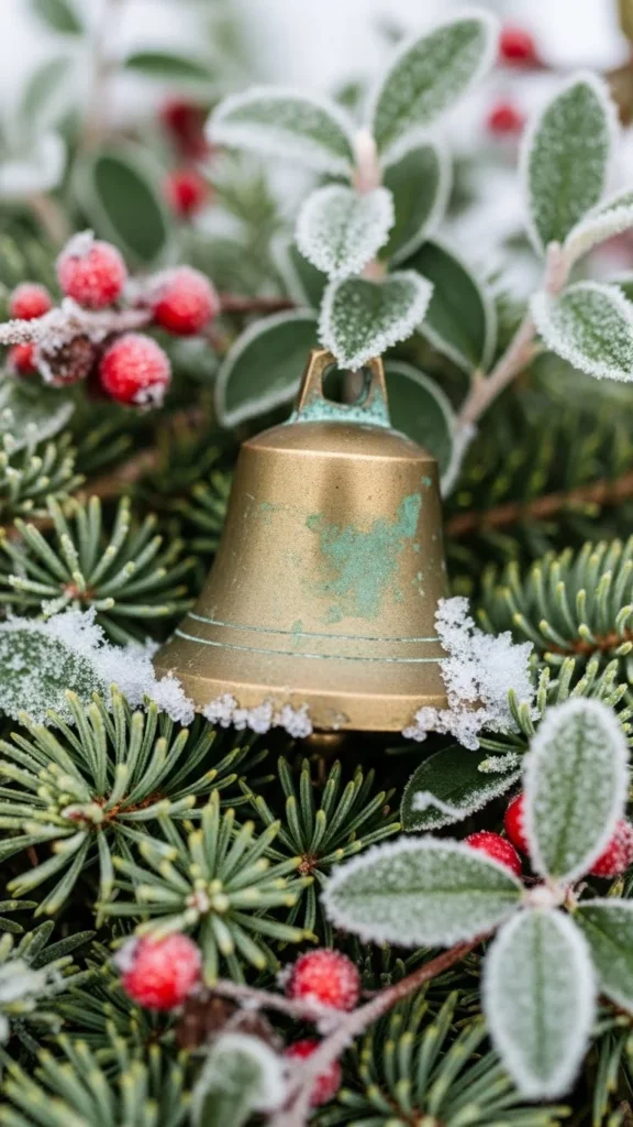 Bell Tucked in Winter Foliage
