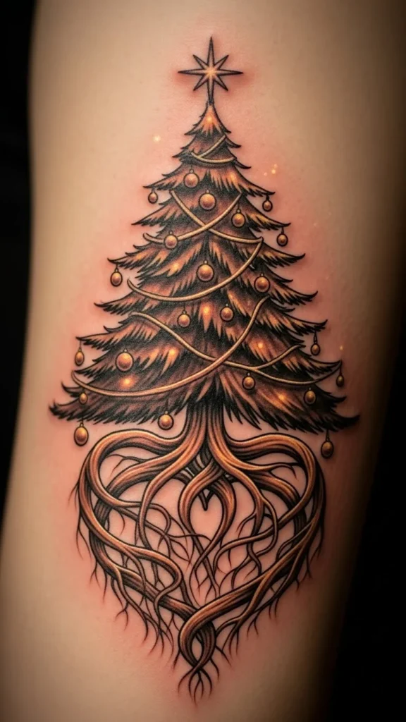 Christmas Tree Rooted in a Heart Shape