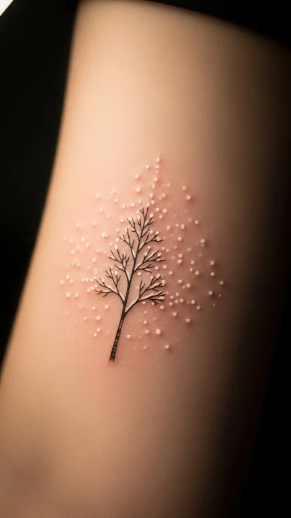  Christmas Tree With Snowfall Dots