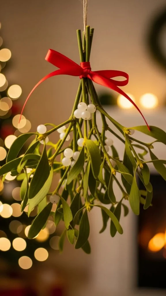 Classic Hanging Mistletoe Tattoo