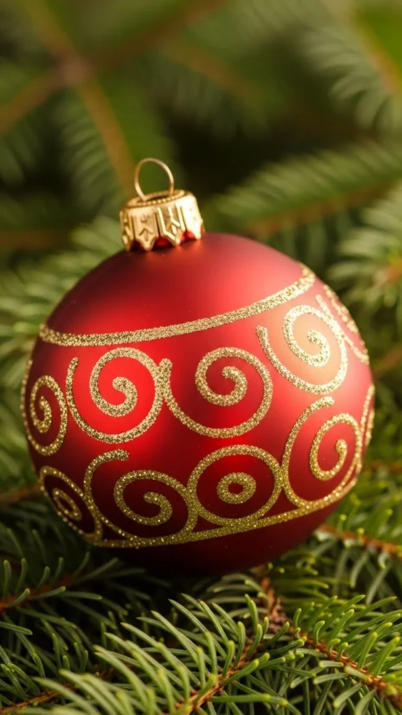Classic Red Ornament With Gold Accents