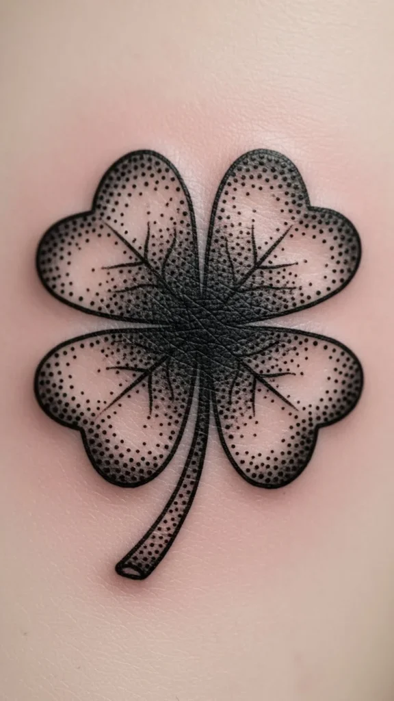 Clover With Dot work Details