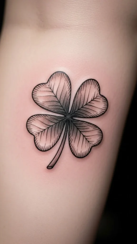 Clover With Leaf Vein Detail