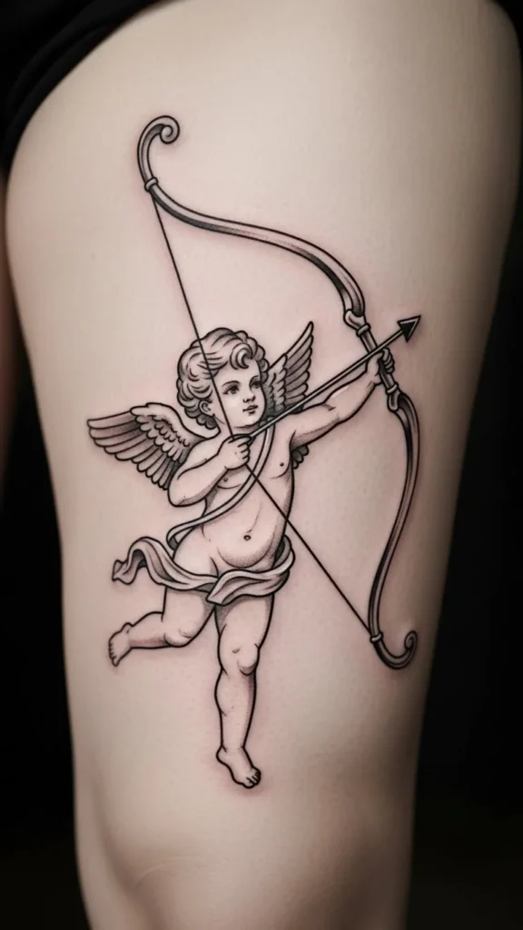 Cupid With Oversized Bow