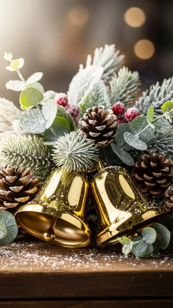Double Bells With Pine Cones