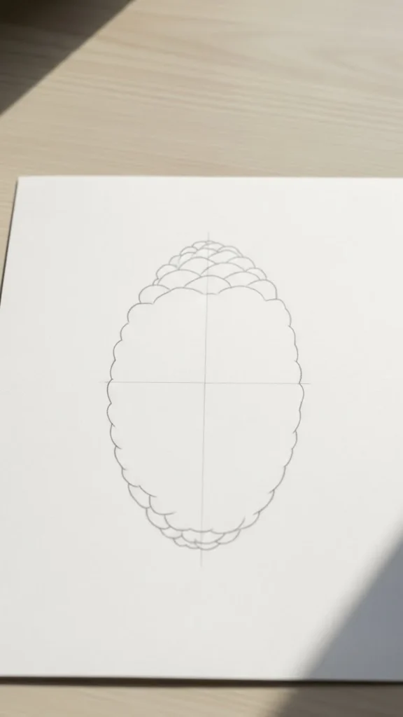 Draw the Basic Pinecone Shape