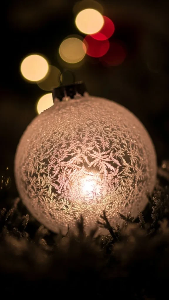 Frosted Ornament With Soft Glitter Effect