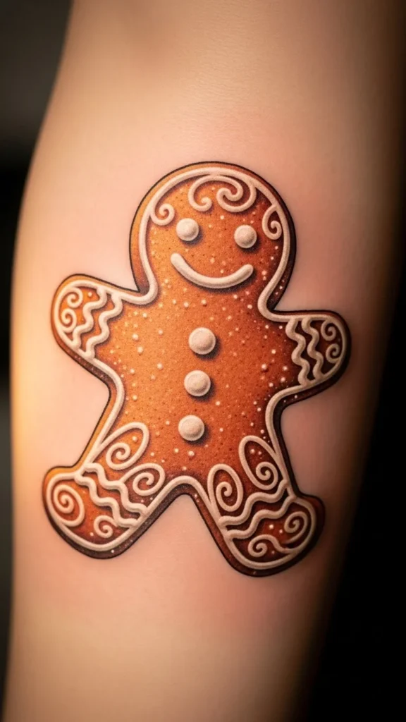 Gingerbread Character With Frosting Swirls