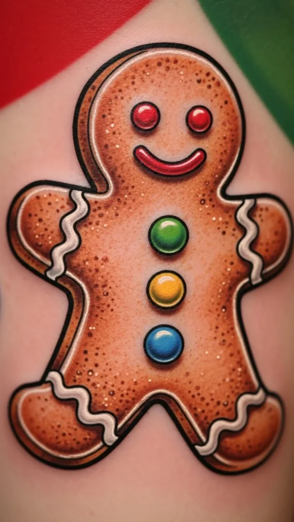 Gingerbread Cookie With Candy Buttons