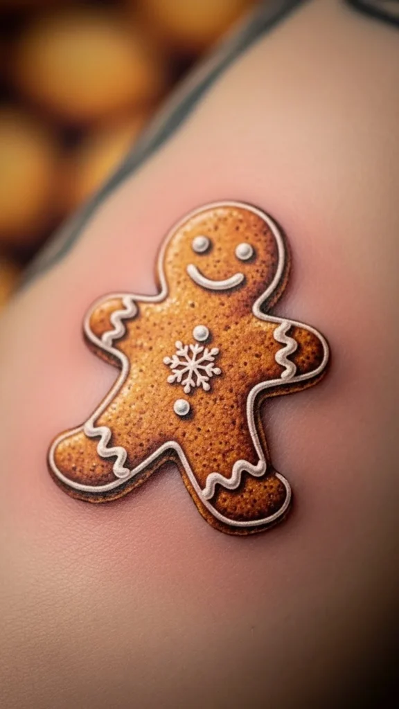 Gingerbread Cookie With a Snowflake Accent