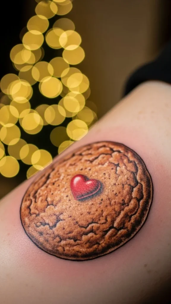 Gingerbread Cookie With a Tiny Heart