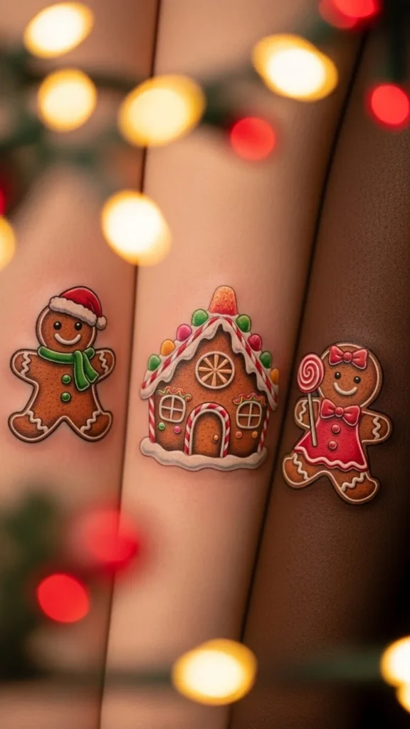 Gingerbread man tattoo