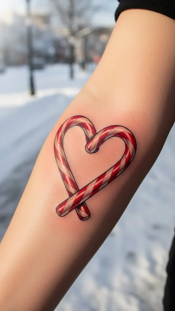 Heart-Shaped Candy Cane Pair