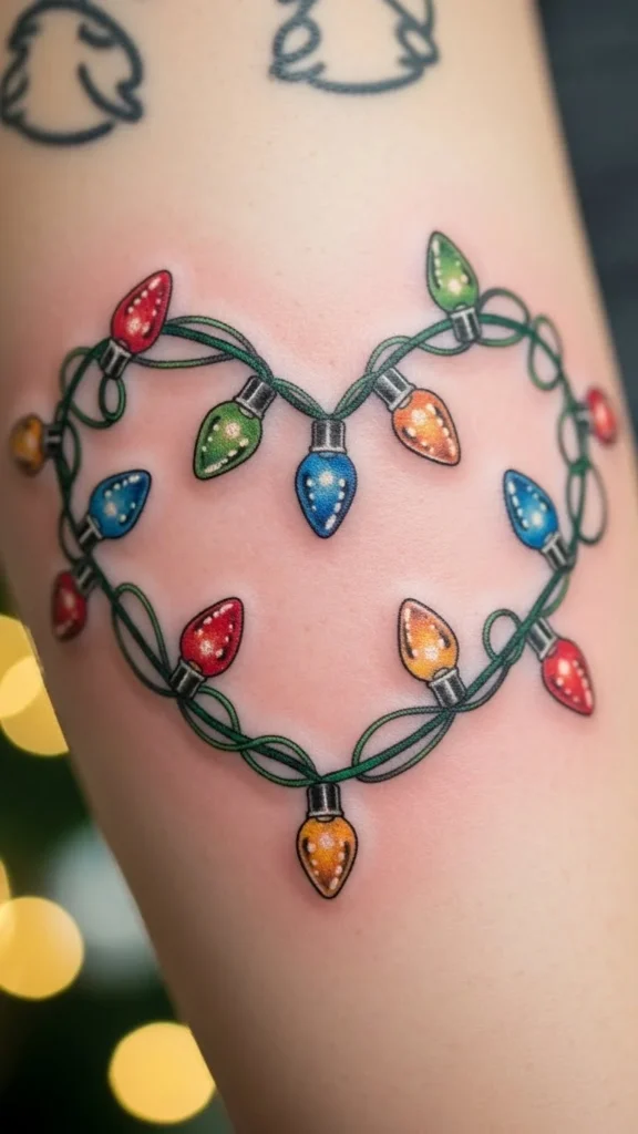 Heart-Shaped Light Arrangement