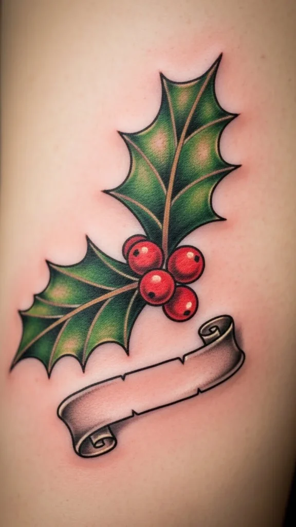 Holly Leaf Banner