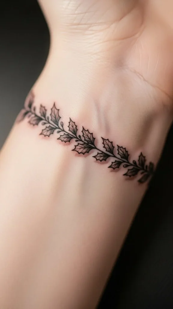 Holly Leaf Wrist Band