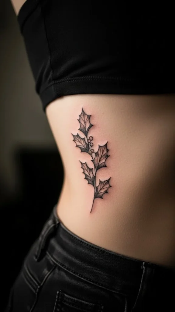 Holly Leaf on the Rib Side