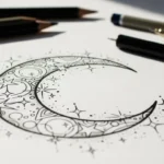 How to Draw a Dreamy Christmas Moon Tattoo That Feels Enchanting