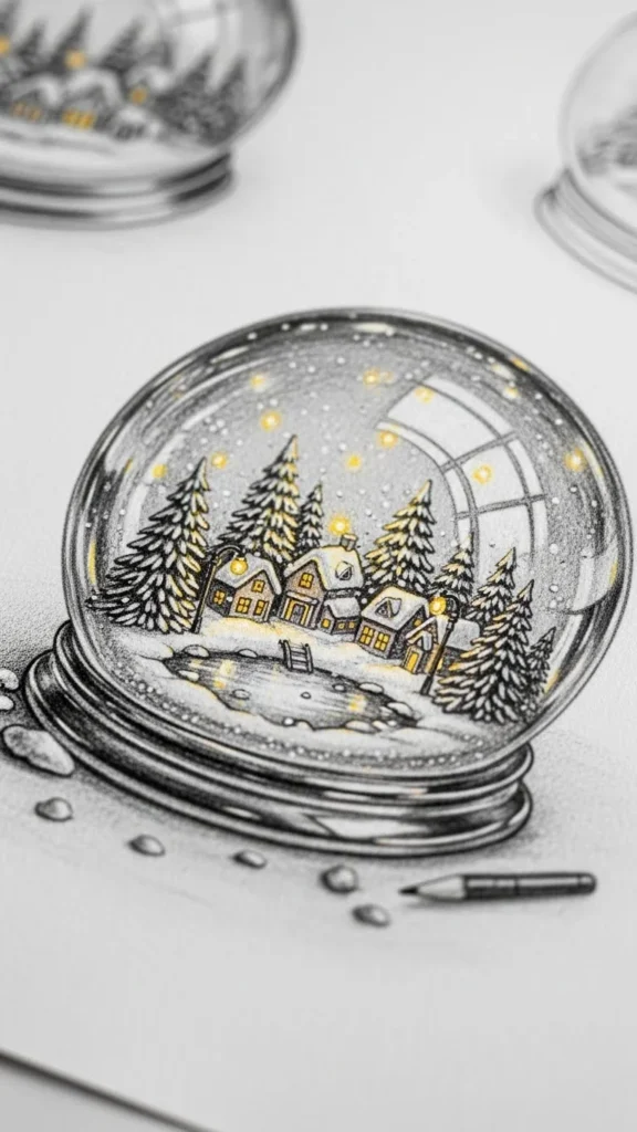 How to design a snow globe tattoo