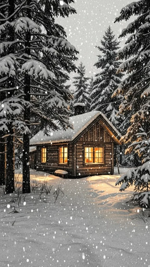 How to draw a Christmas cabin tattoo