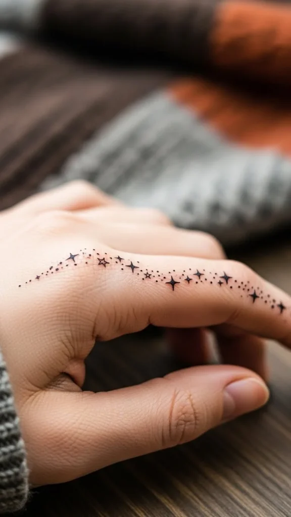 How to draw a holiday sparkle tattoo