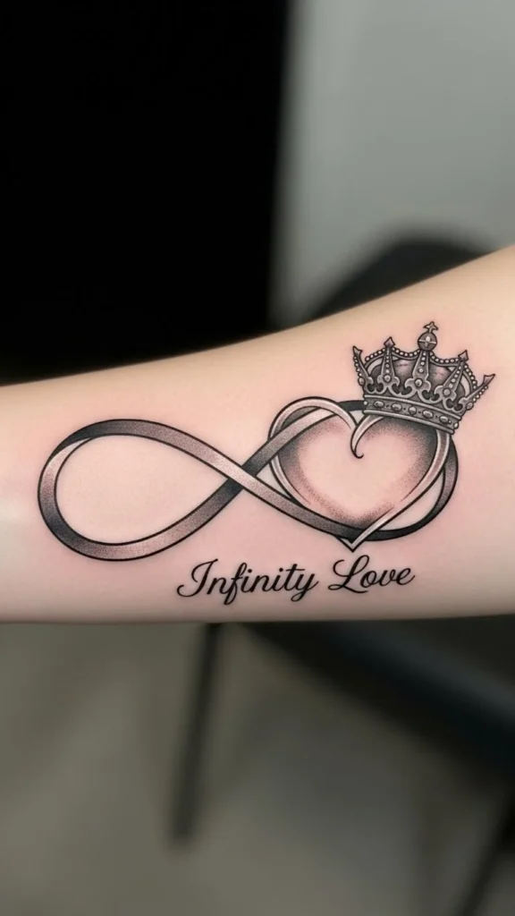 Infinity Love with Crown Detail