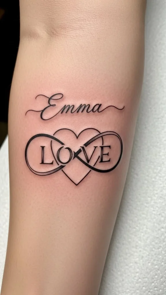 Infinity Love with Name Flow