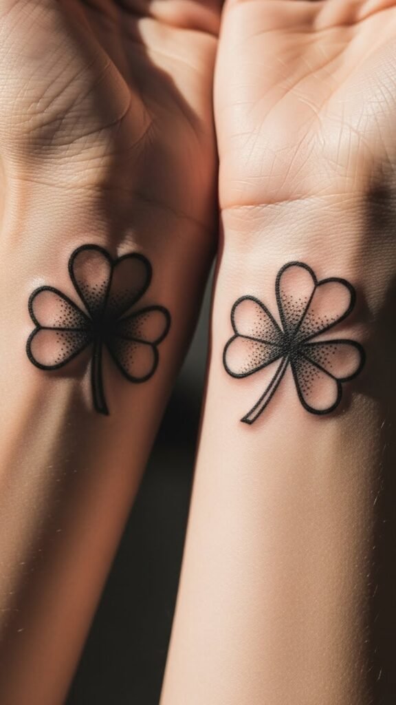 Matching Shamrock Tattoos