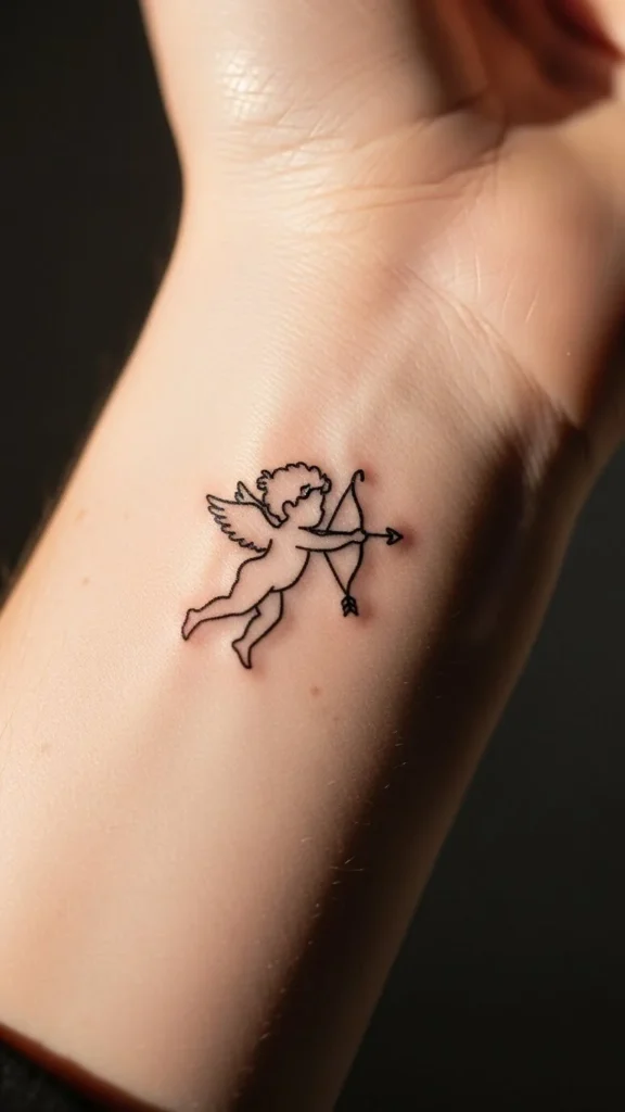 Minimal Cupid With Tiny Arrow