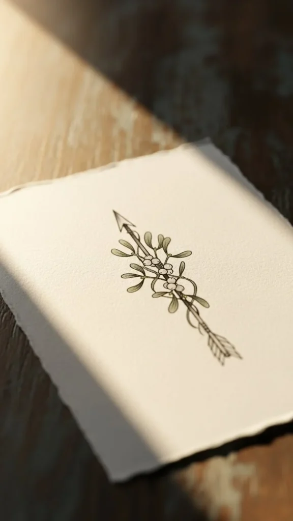 Mistletoe Arrow Tattoo