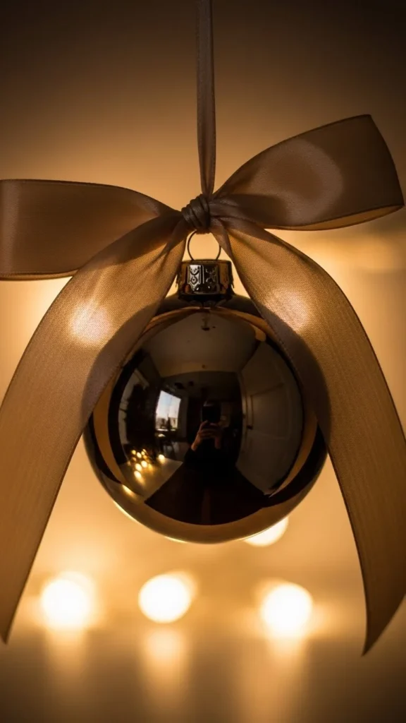 Ornament With Delicate Ribbon Tie