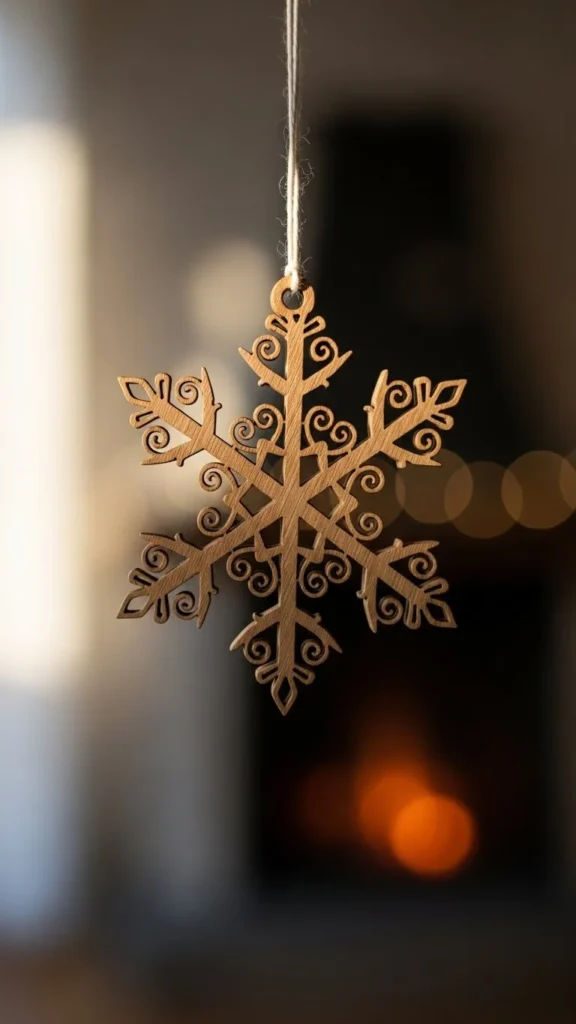 Ornament With Snowflake Carving