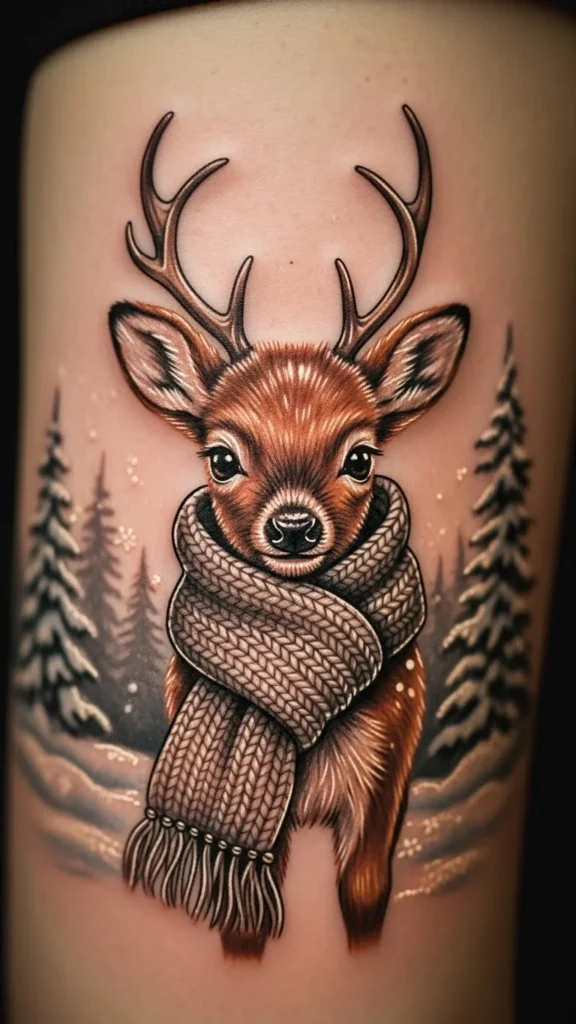 Reindeer With a Cozy Scarf
