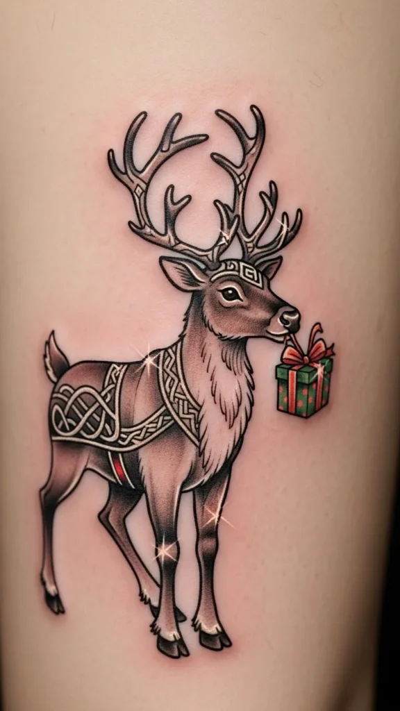 Reindeer With a Little Gift Box