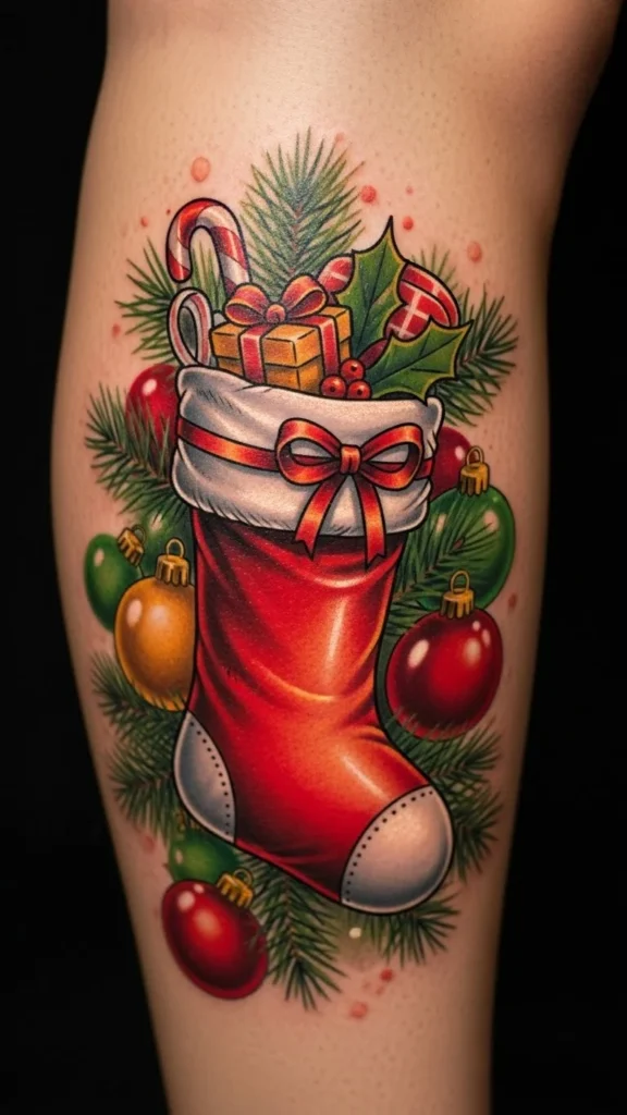 Ribbon-Cuffed Stocking