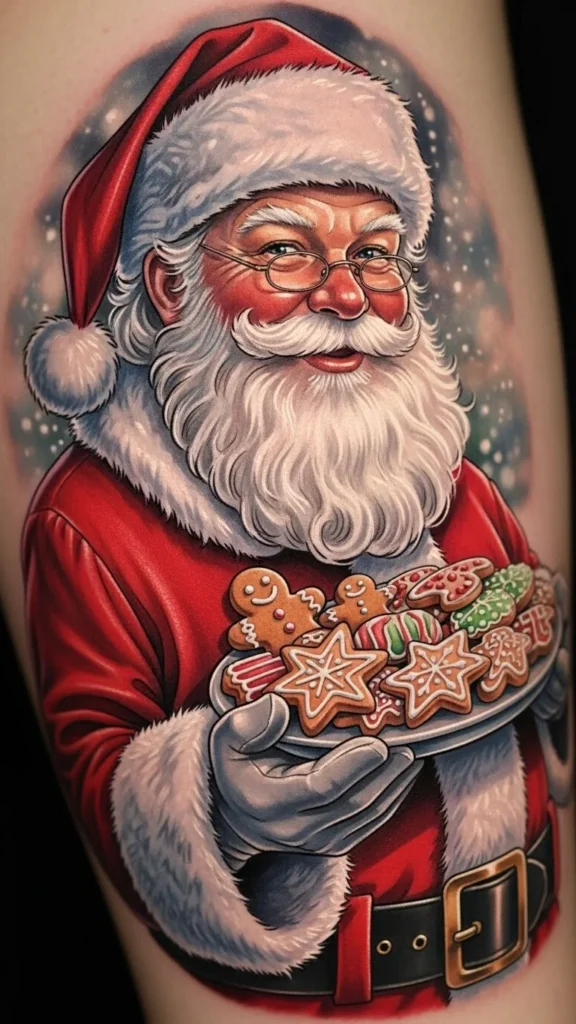 Santa with Christmas Cookies