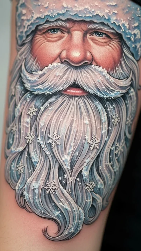 Santa with a Snowy Beard