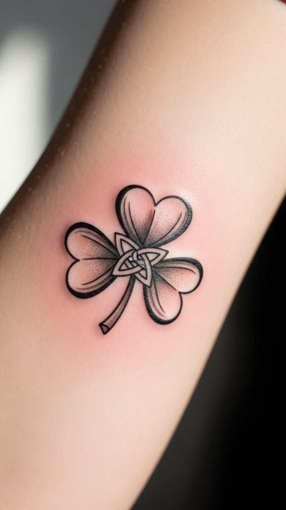 Shamrock With Celtic Knot Accent