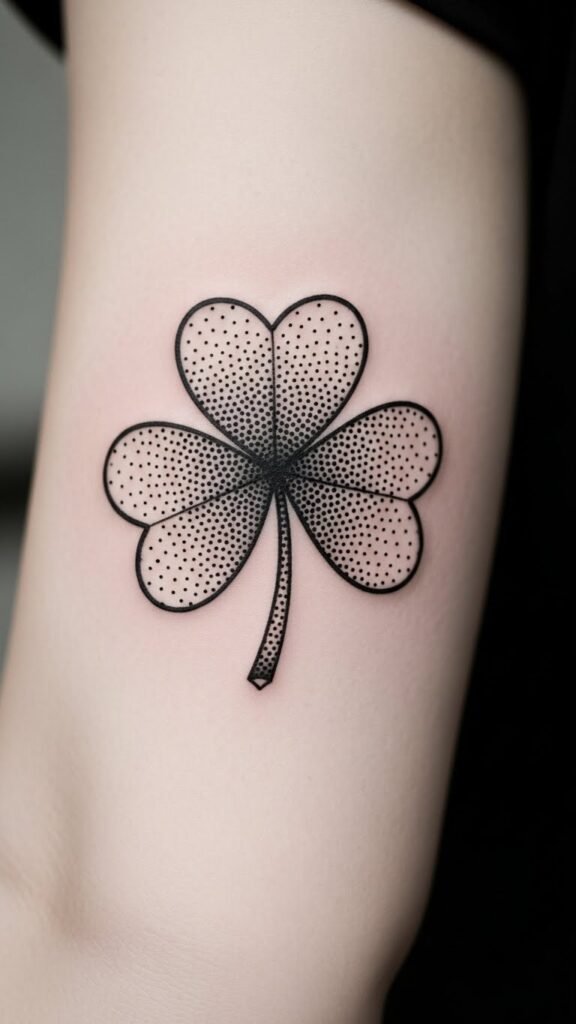 Shamrock With Dots Only