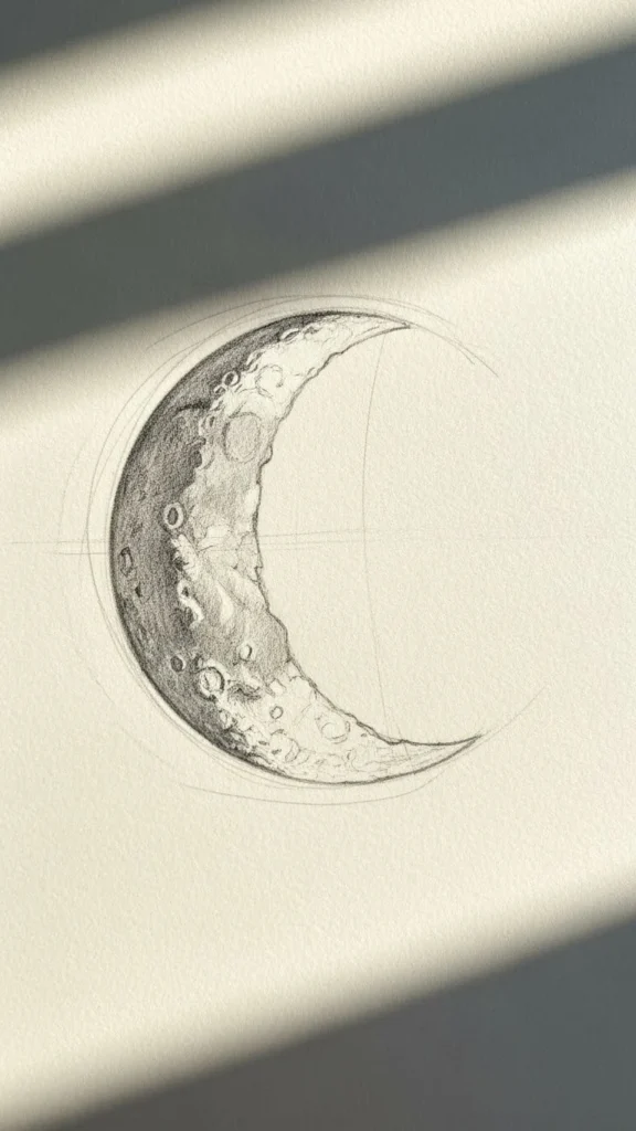 Sketch a Soft, Balanced Moon Shape