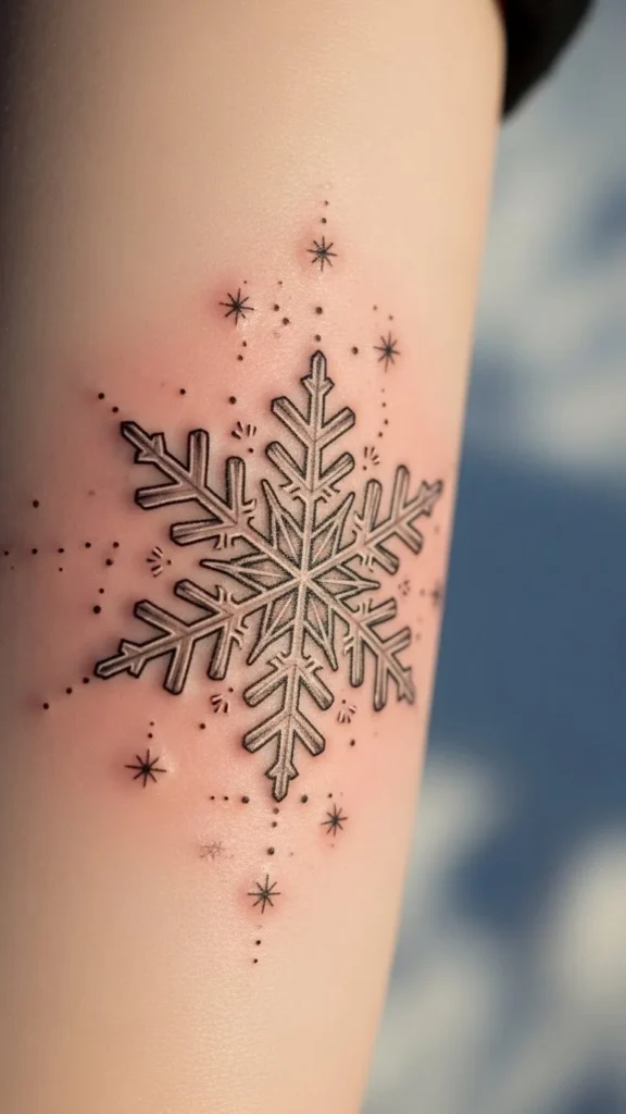 Snowflake With Tiny Stars