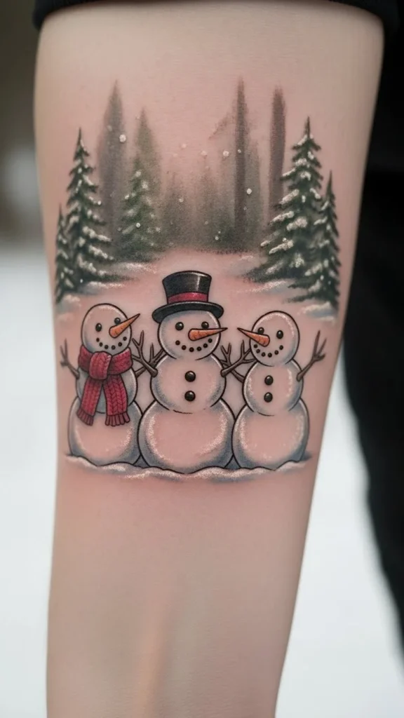 Snowman Family Trio