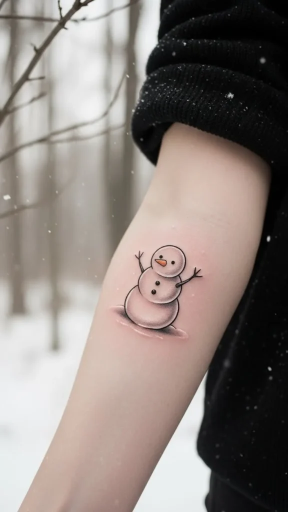 Snowman tattoo