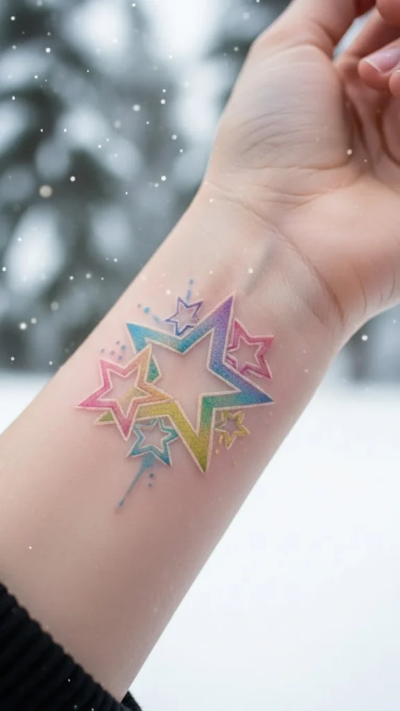 Soft Watercolor Star