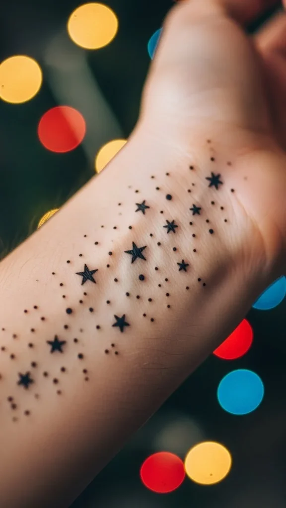 Star Cluster in a Snowy Pattern