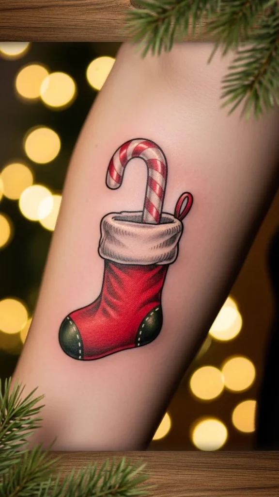 Stocking Filled With Candy Canes