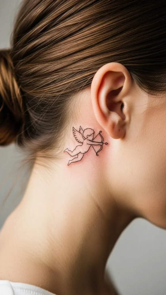 Tiny Cupid Behind the Ear
