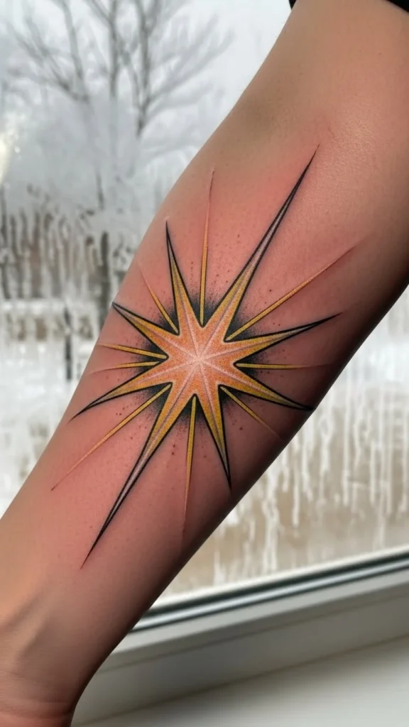 Twinkling Star With Light Rays